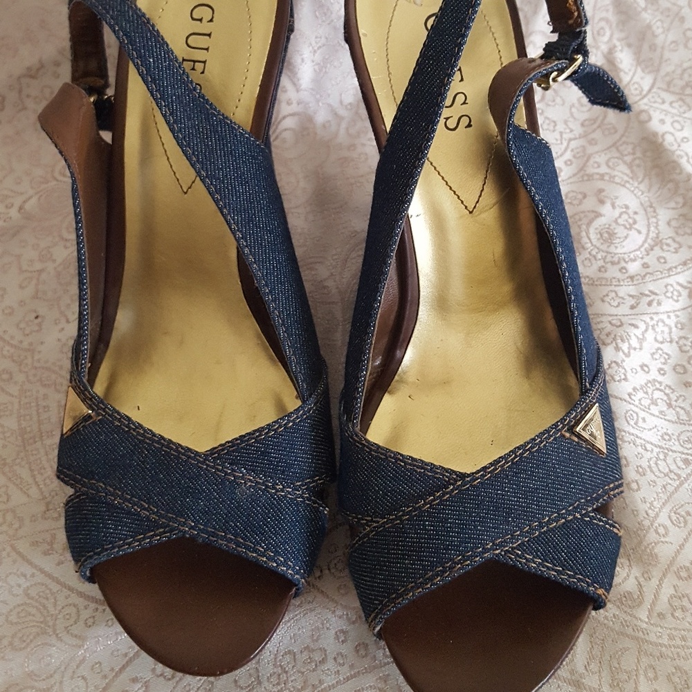 Guess denim wedges
